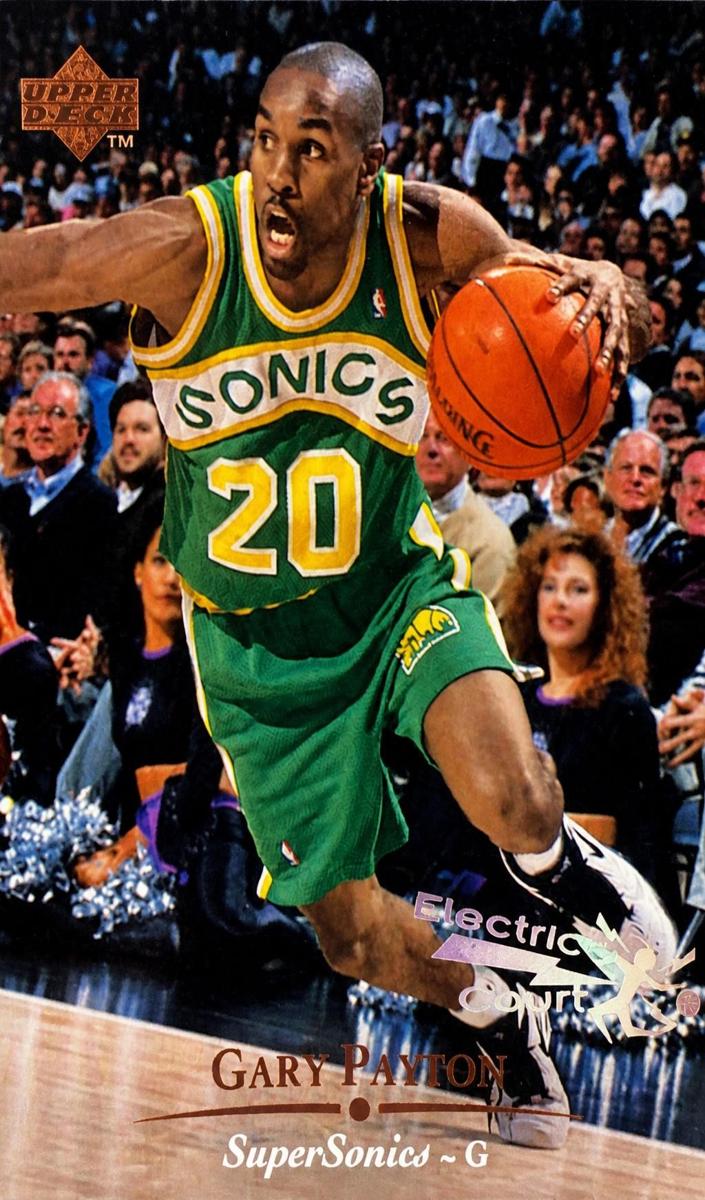1995 Upper Deck Basketball Electric Court Gold Gary Payton #17