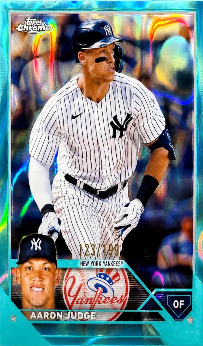 2023 Topps Chrome Baseball Aqua Lava Aaron Judge #62
