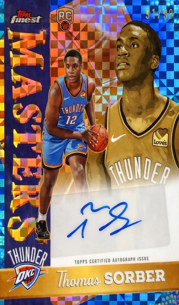 2025 Topps Finest Basketball Blue X-Fractor Thomas Sorber #MA-TS