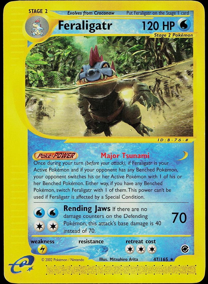 2002 Pokemon Expedition Base Set Feraligatr #47