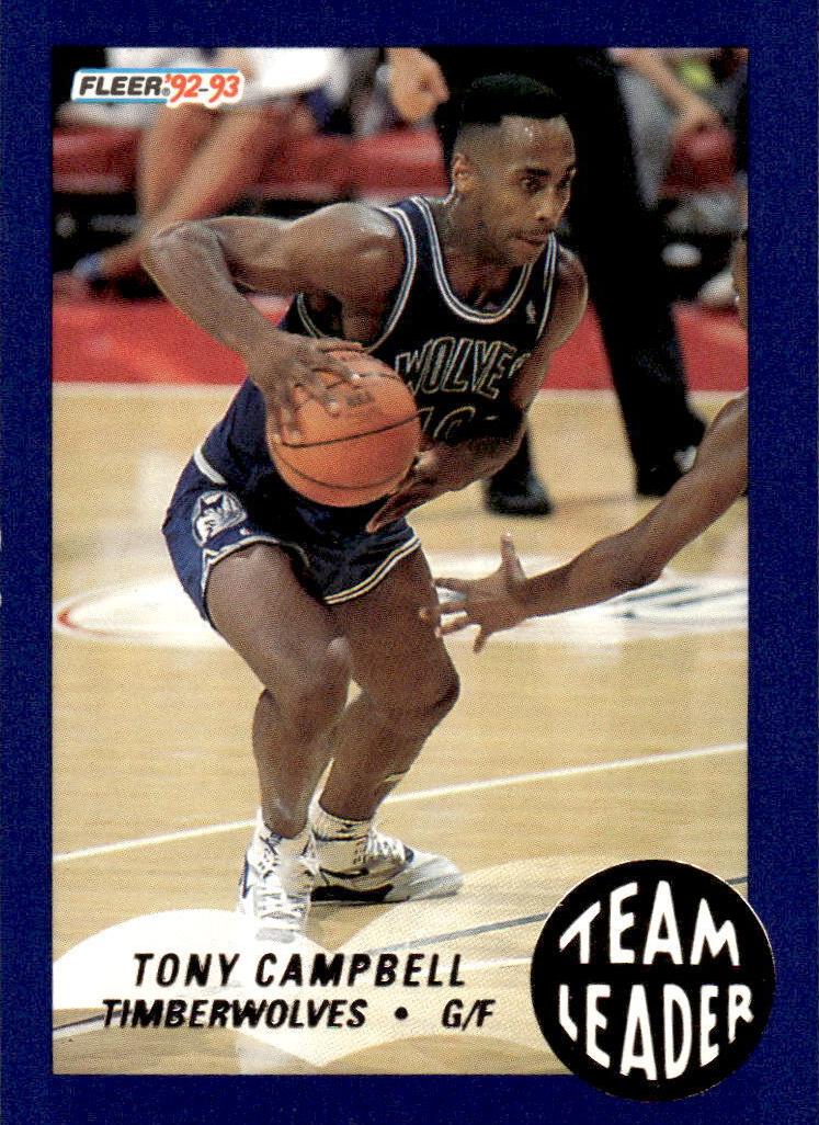 1992 Fleer Basketball Tony Campbell #16