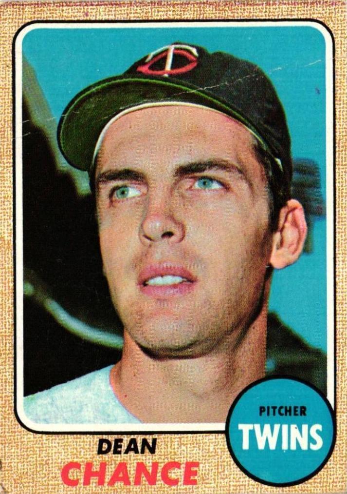 1968 Topps Baseball Dean Chance #255