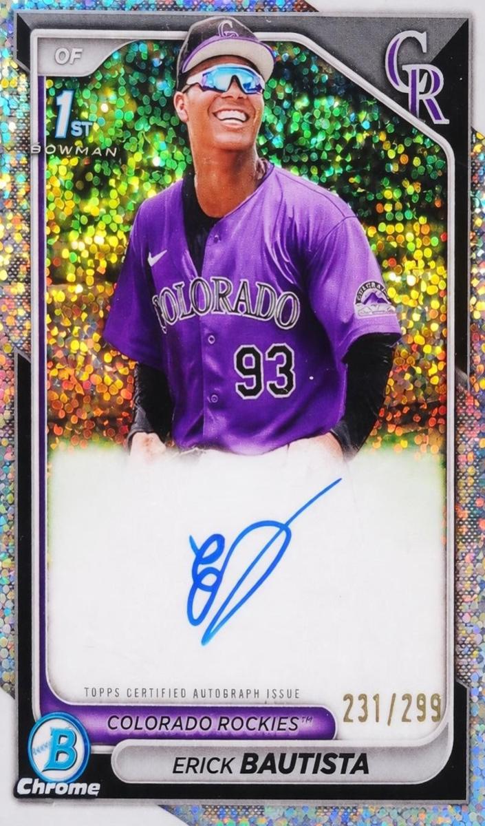 2024 Bowman Chrome Prospects Baseball Speckle Erick Bautista #CPA-EB
