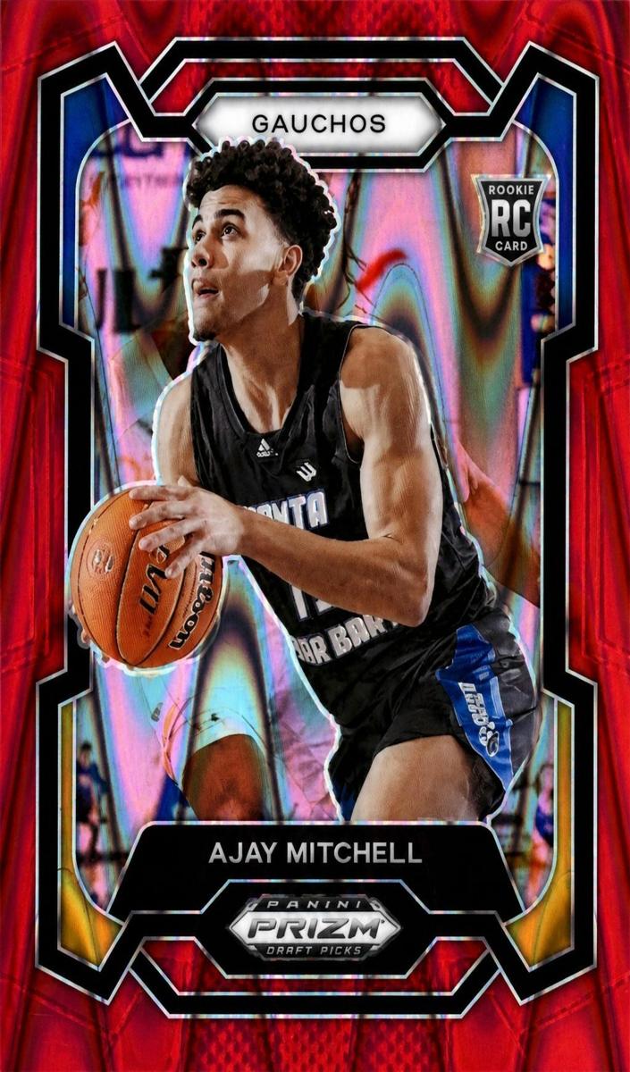2024 Panini Prizm Draft Picks Basketball Red Seismic Ajay Mitchell #37