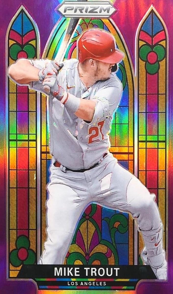 2021 Panini Prizm Baseball Purple Prizm Mike Trout #SG-1 PSA 9