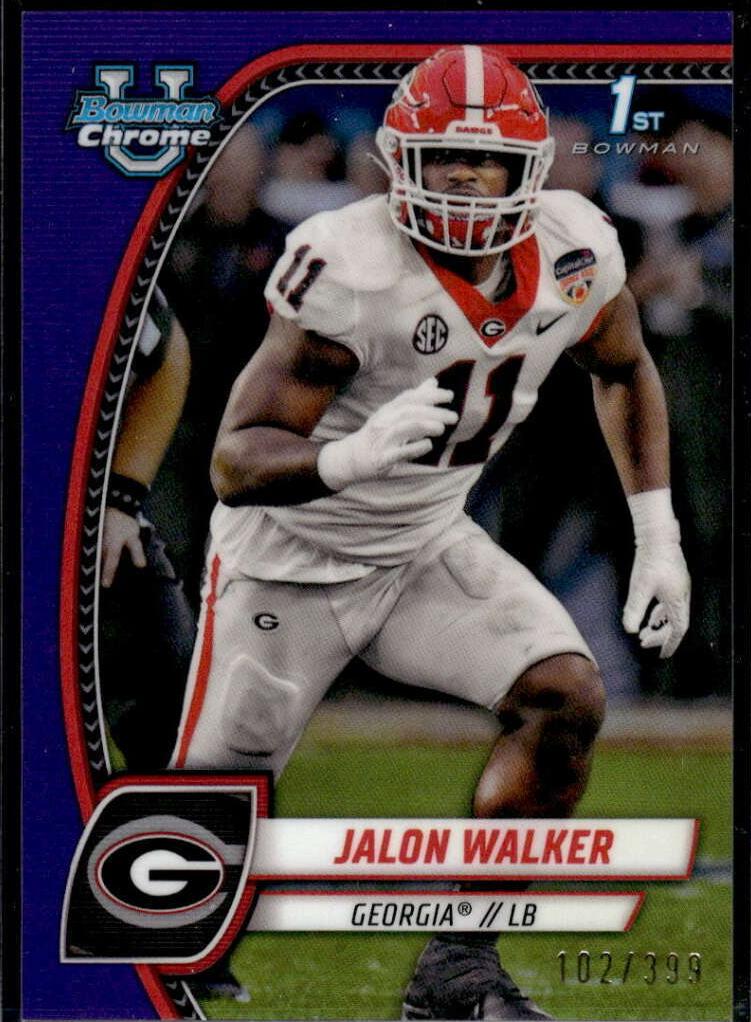 2024 Bowman Chrome University Football Purple Refractor Jalon Walker #89