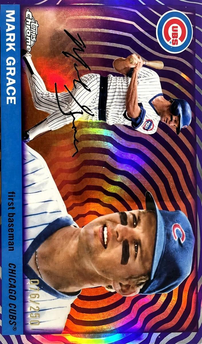 2025 Topps Chrome Platinum Baseball Vibrations Refractor Mark Grace #383