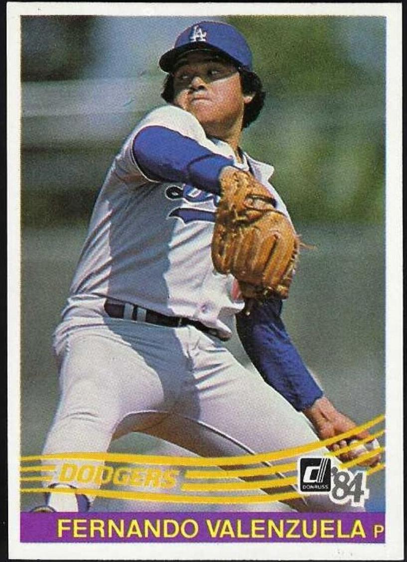 1984 Donruss Baseball Fernando Valenzuela #52 PSA 9