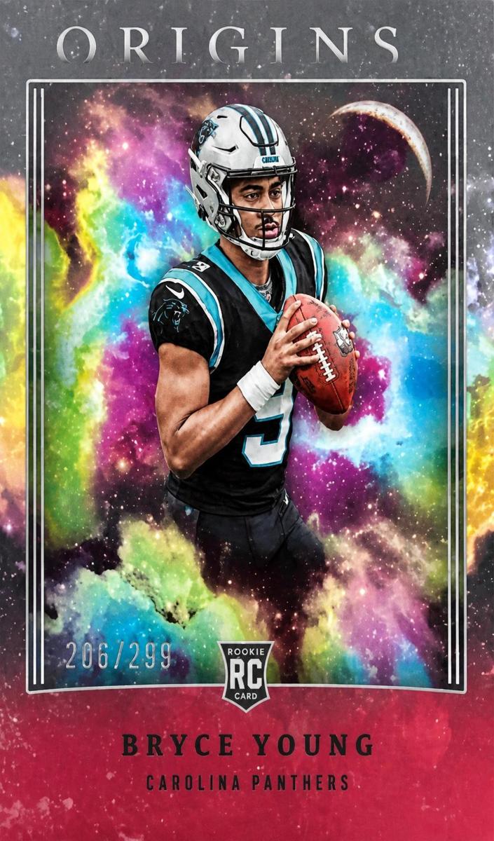 2023 Panini Origins Football Holo Red Bryce Young #102 PSA 8