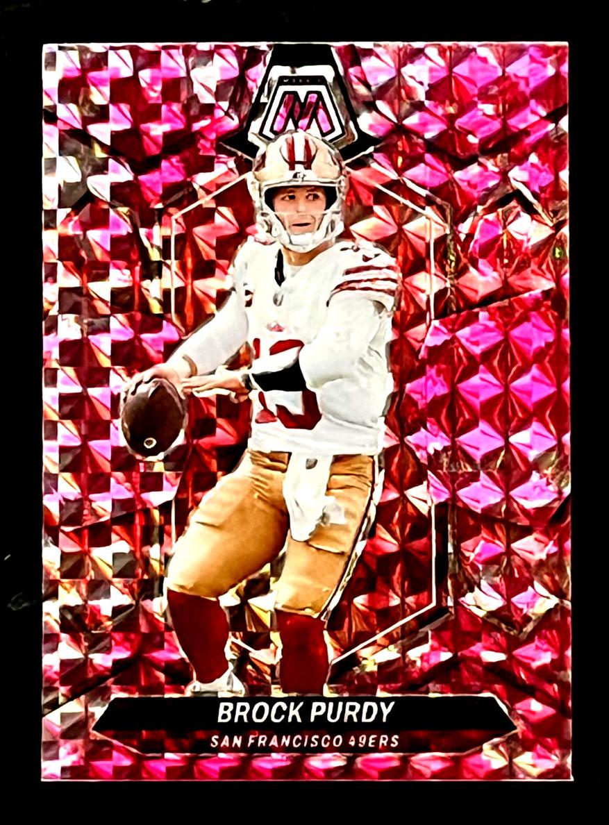 2024 Panini Mosaic Football Camo Pink Brock Purdy #190 PSA 9