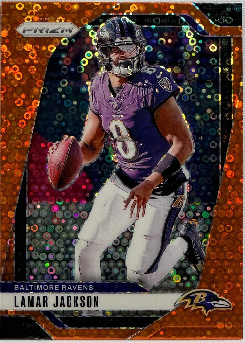 2024 Panini Prizm Football Orange Lamar Jackson #19 BGS 9.5
