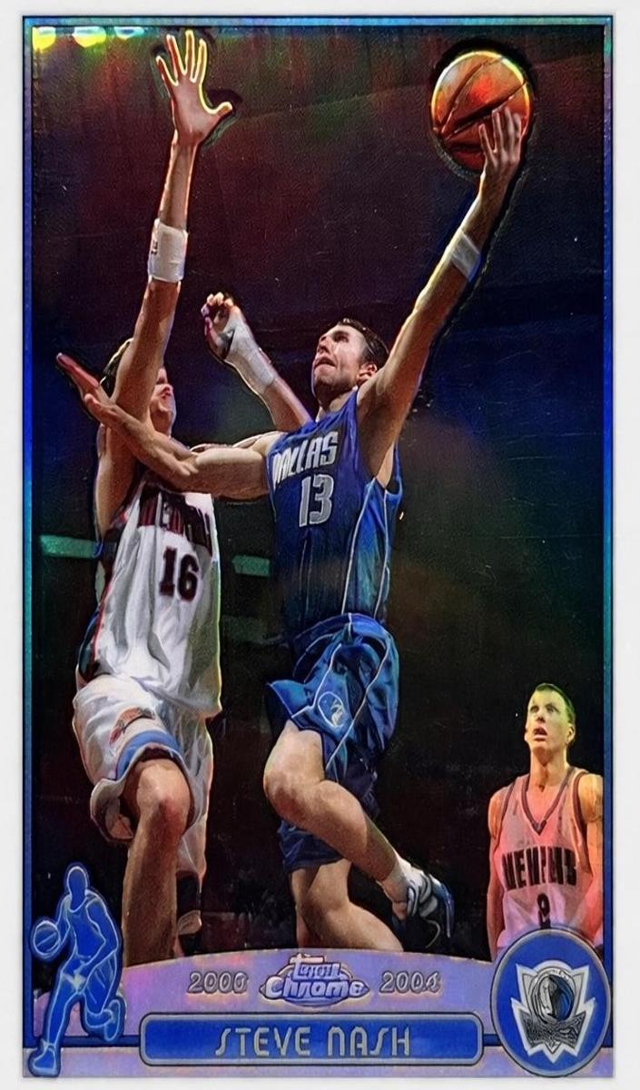 2003 Topps Chrome Basketball Refractor Steve Nash #13 PSA 9