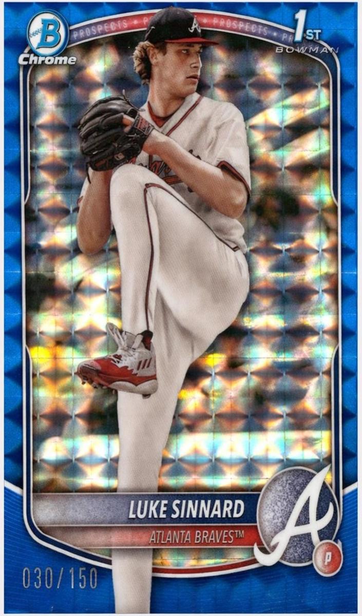 2025 Bowman Chrome Prospects Baseball Blue Geometric Luke Sinnard #BCP-62