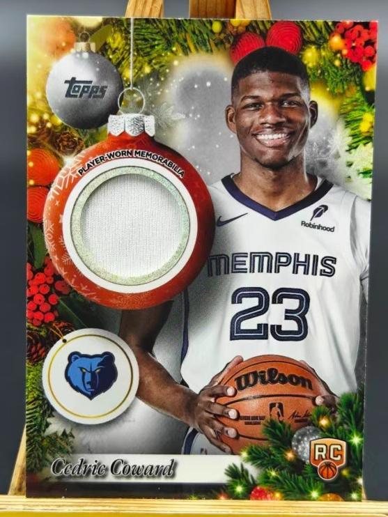 2025 Topps Holiday Basketball Cedric Coward #PR-CO