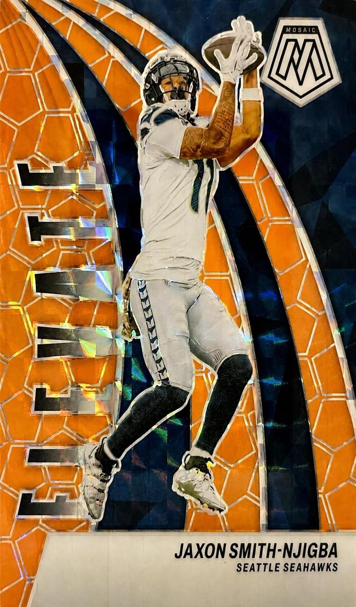 2024 Panini Mosaic Football Orange Fluorescent Jaxon Smith-Njigba #17