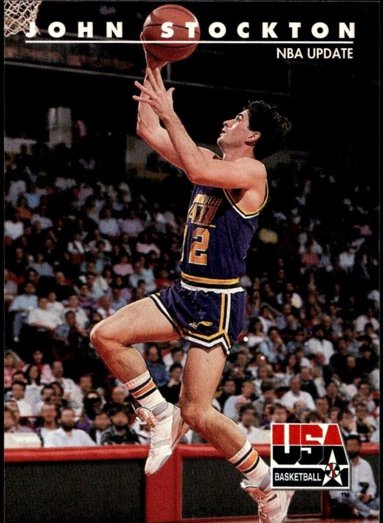 1992 Skybox Basketball John Stockton #82 PSA 9