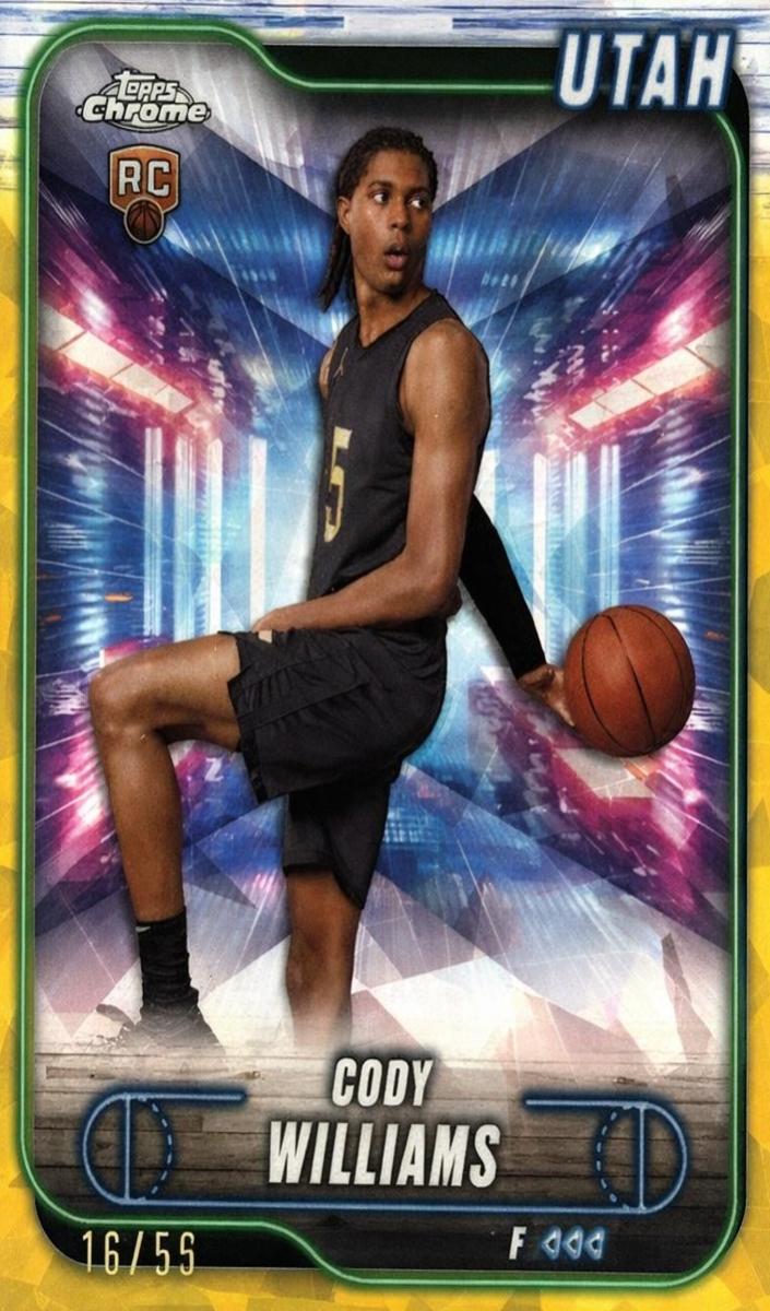 2024 Topps Chrome Basketball Gold Refractor Cody Williams #160