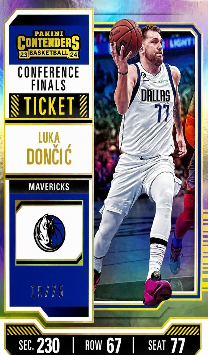 2023 Panini Contenders Basketball Conference Finals Ticket Luka Doncic #61 PSA 7.5
