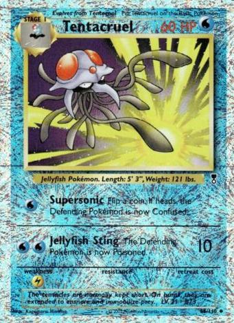2002 Pokemon Legendary Collection Reverse Foil Tentacruel #66