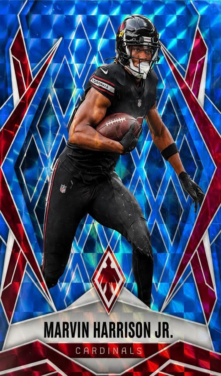 2025 Panini Phoenix Football Light Blue Pyramids Marvin Harrison Jr. #150
