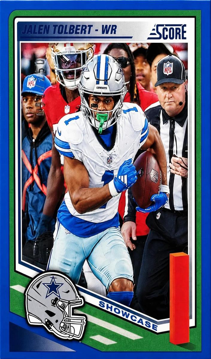 2025 Panini Score Football Showcase Jalen Tolbert #104