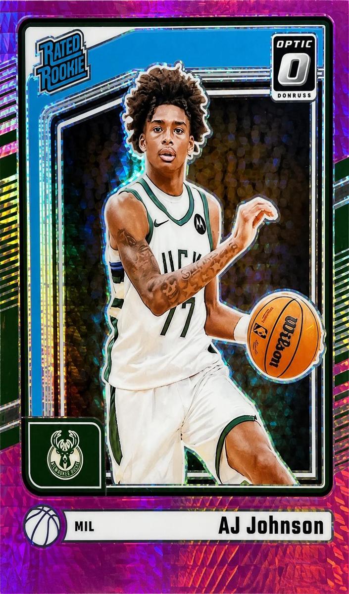 2024 Donruss Optic Basketball Hyper Pink AJ Johnson #277 PSA 9