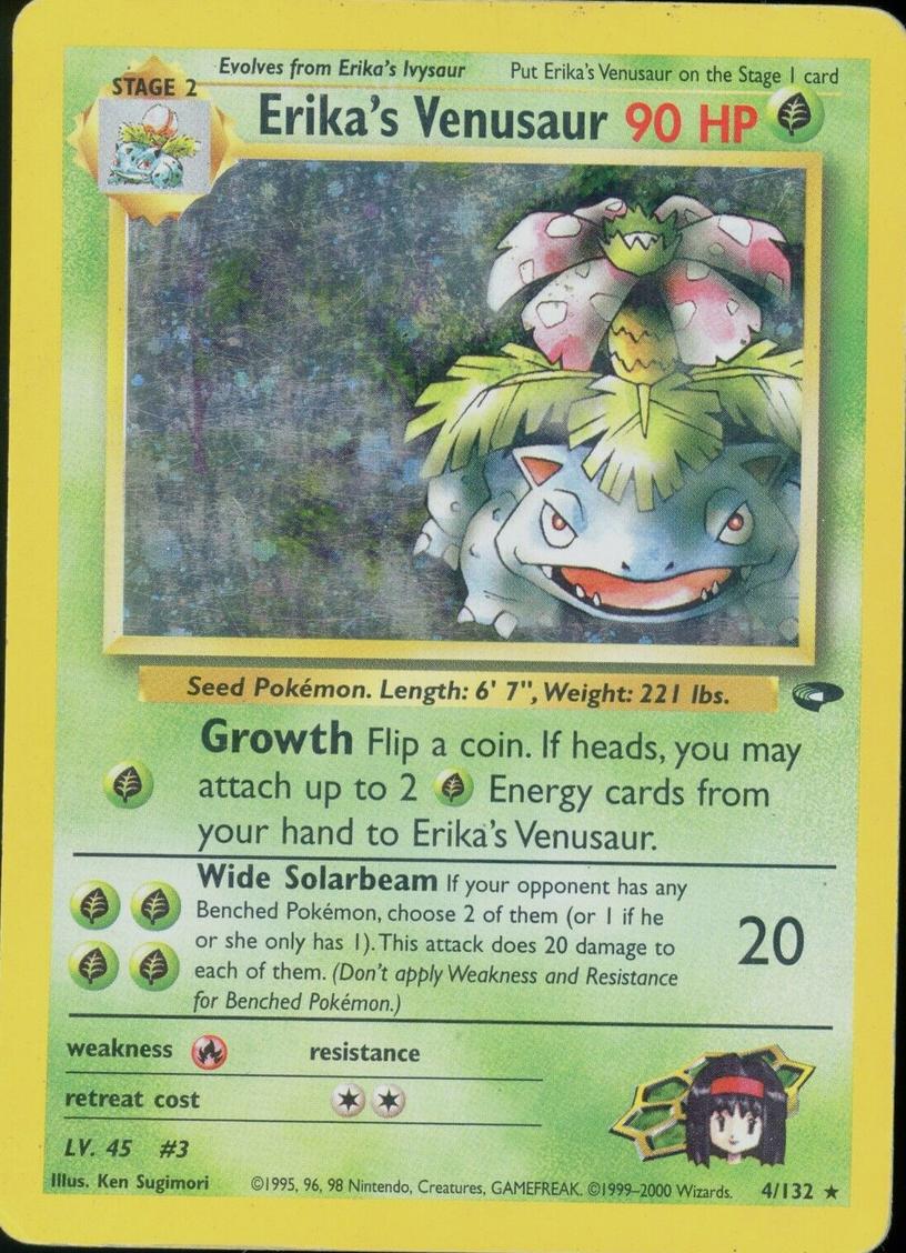 2000 Pokemon Gym Challenge Erika's Venusaur #4 PSA 6.5