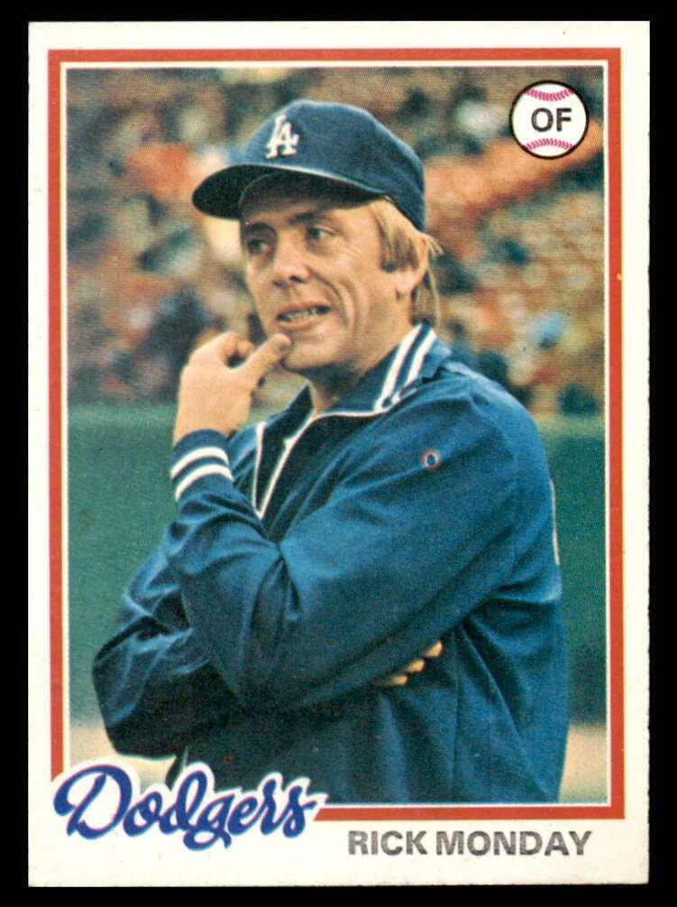 1978 Topps Baseball Rick Monday #145 PSA 8