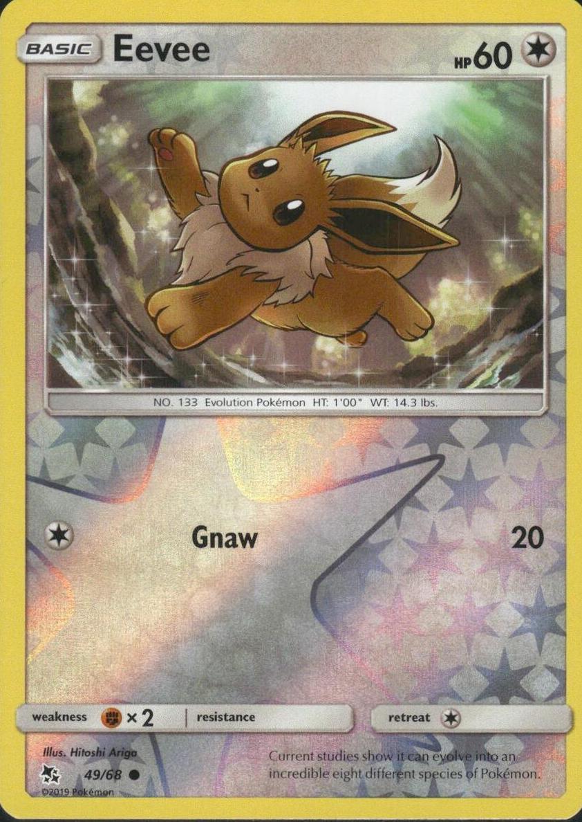 2019 Pokemon Sun & Moon Hidden Fates Reverse Holo Eevee #49 PSA 9