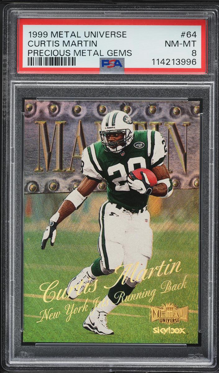 1999 Skybox Metal Universe Football Precious Metal Gems Curtis Martin #64