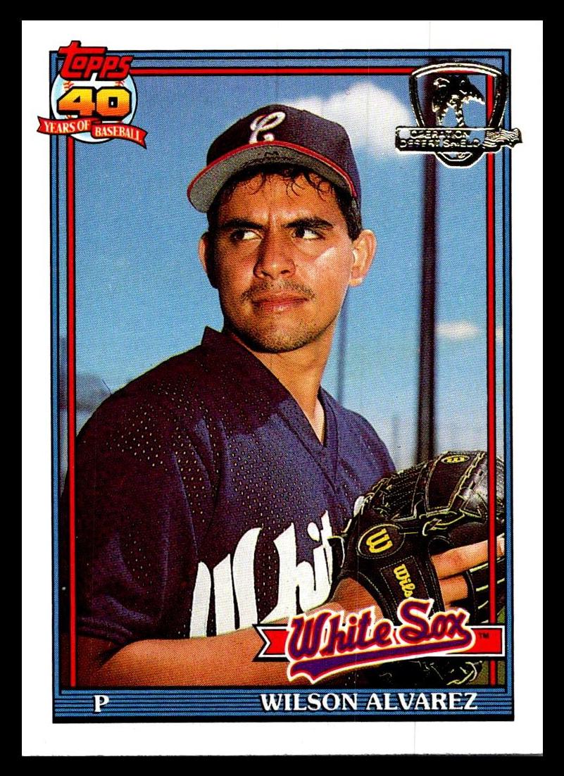 1991 Topps Baseball Wilson Alvarez #378