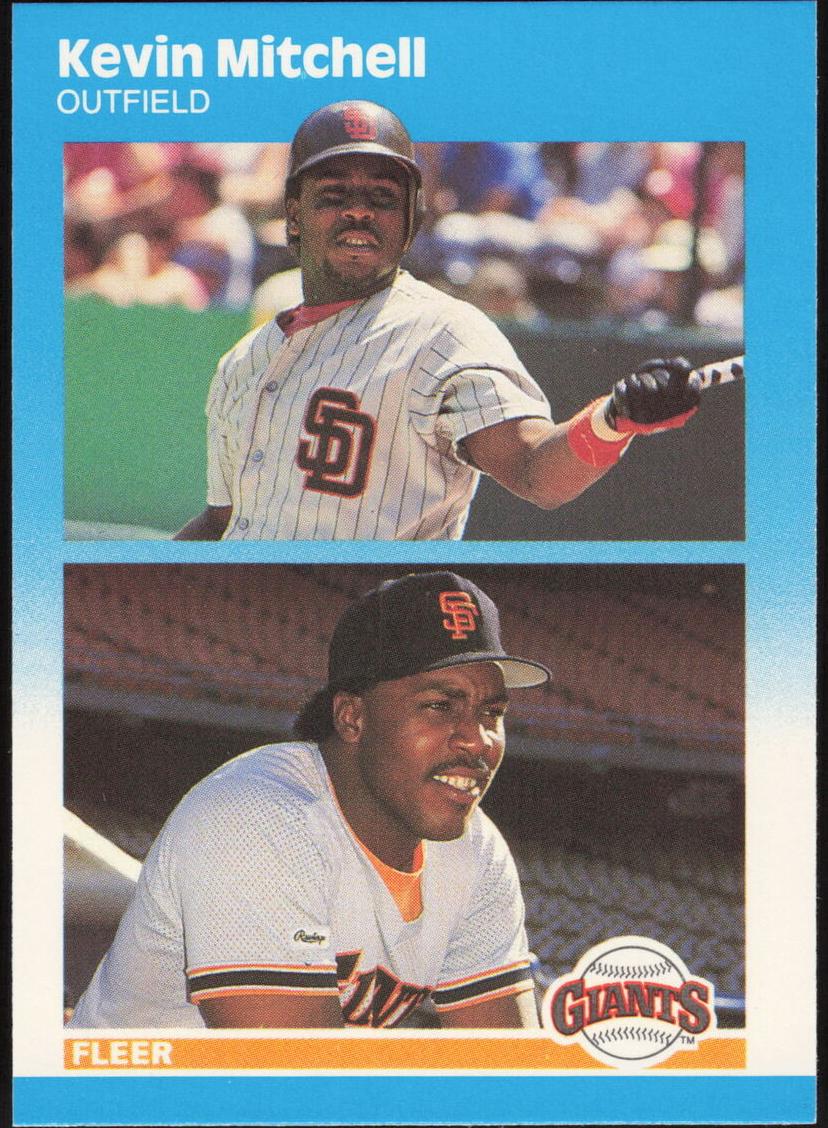 1987 Fleer Update Baseball Glossy Kevin Mitchell #U-82 PSA 8.5