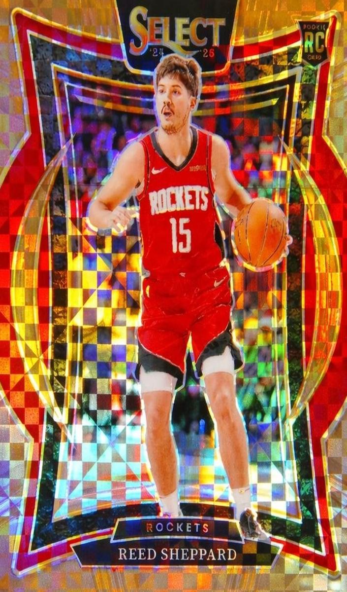 2024 Panini Select Basketball Bronze Checker Reed Sheppard #68 PSA 10