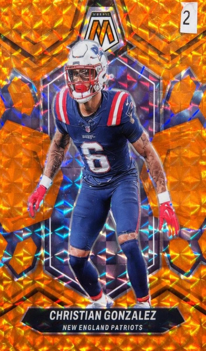 2024 Panini Mosaic Football Orange Christian Gonzalez #154