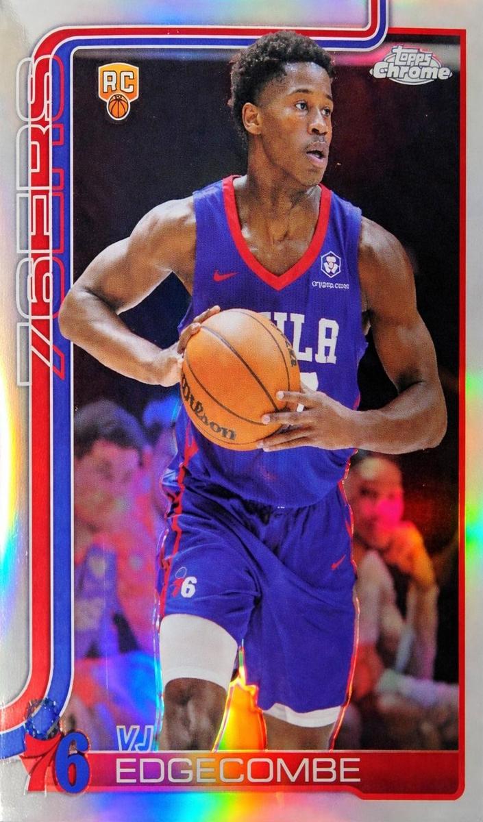 2025 Topps Chrome Basketball Silver Refractor VJ Edgecombe #253