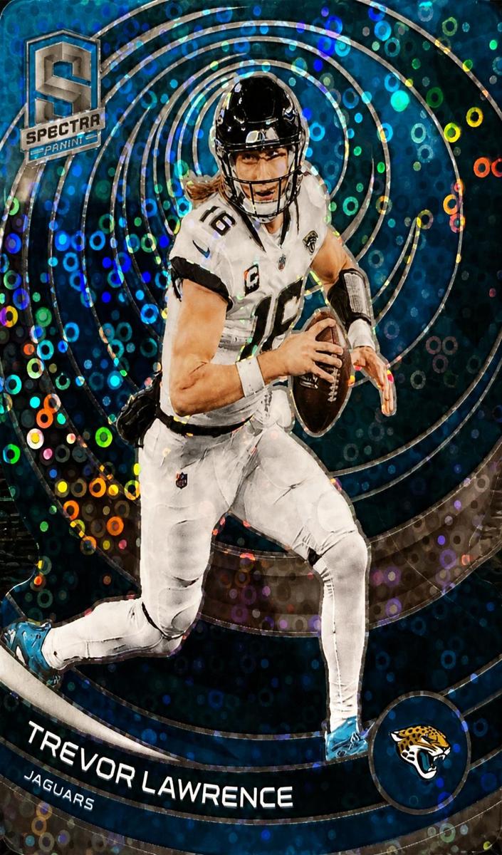 2023 Panini Spectra Football Neon Blue Die Cut Trevor Lawrence #41 PSA 9