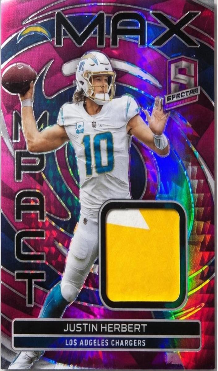2023 Panini Spectra Football Neon Pink Justin Herbert #MI-JHE