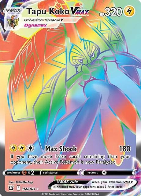 2021 Pokemon Battle Styles Full Art Tapu Koko #166