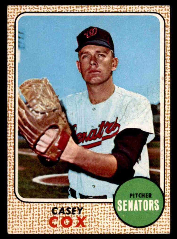 1968 O-Pee-Chee Baseball Casey Cox #66 PSA 8