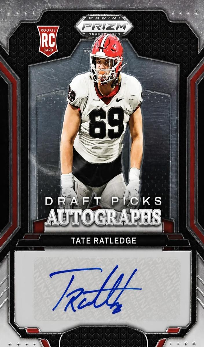 2025 Panini Prizm Draft Picks Football Tate Ratledge #DPA-TRE
