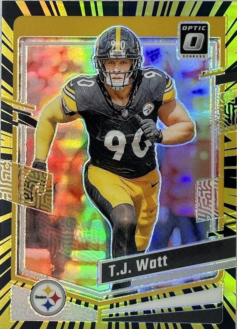 2023 Donruss Optic Football Electricity T.J. Watt #166