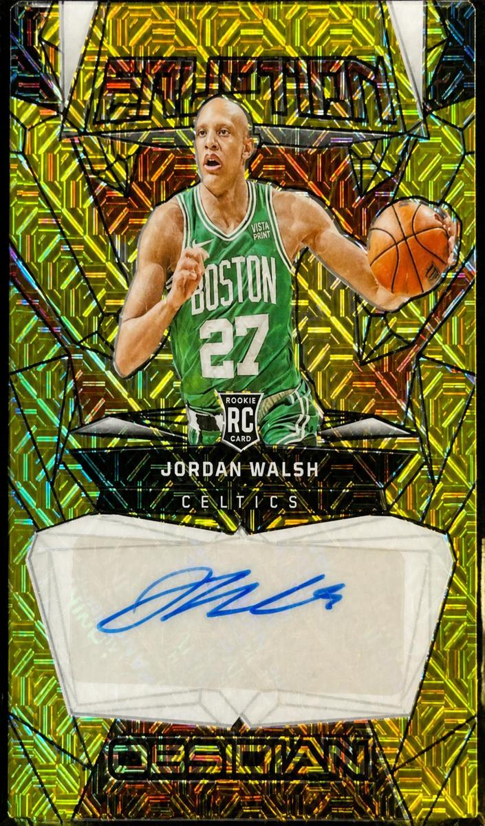 2023 Panini Obsidian Basketball Electric Etch Gold Flood Jordan Walsh #RE-WLS