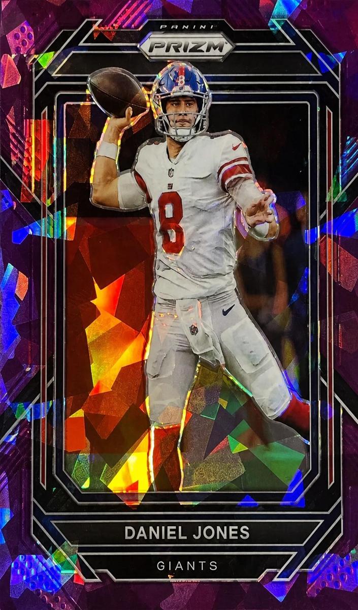 2022 Panini Prizm Football Purple Ice Daniel Jones #217 PSA 10