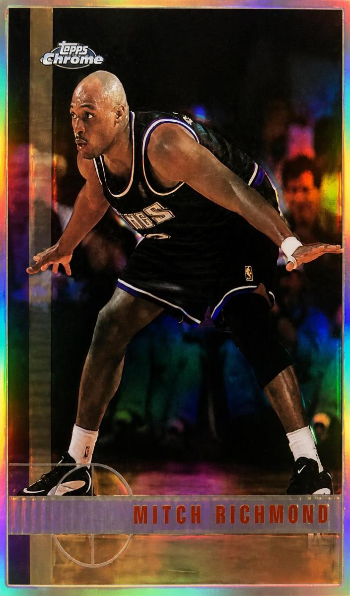 1997 Topps Chrome Basketball Refractor Mitch Richmond #56 PSA 8