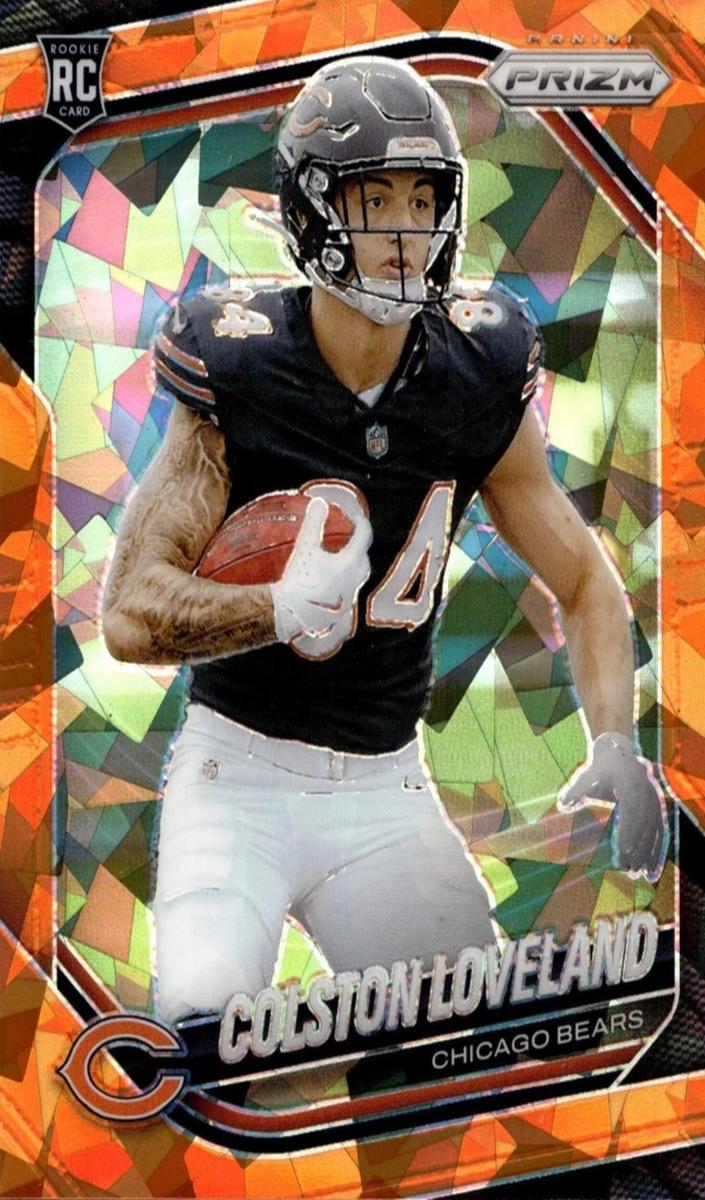 2025 Panini Prizm Football Orange Ice Colston Loveland #319 PSA 9