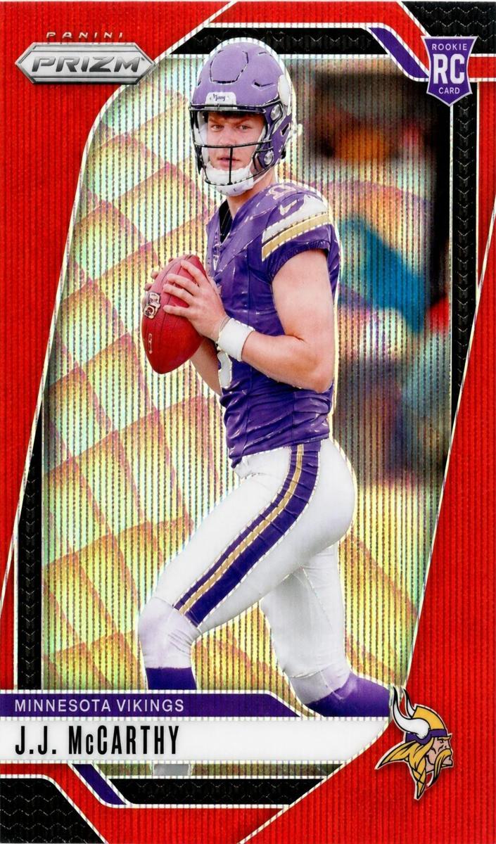 2024 Panini Prizm Football Red Wave J.J. McCarthy #400