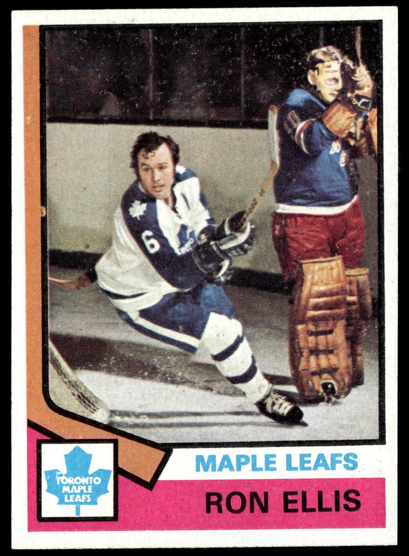 1974 Topps Hockey Ron Ellis #12 PSA 8