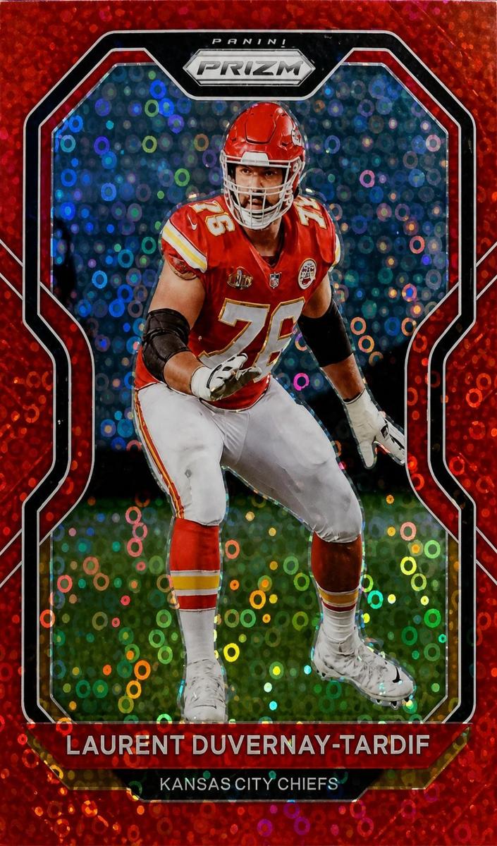 2020 Panini Prizm Football No Huddle Red Prizm Laurent Duvernay-Tardif #129
