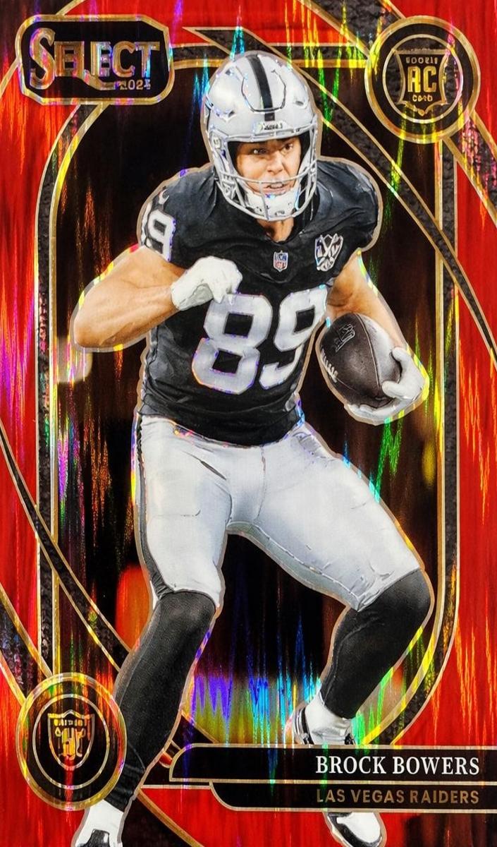 2024 Panini Select Football Red Shock Brock Bowers #222