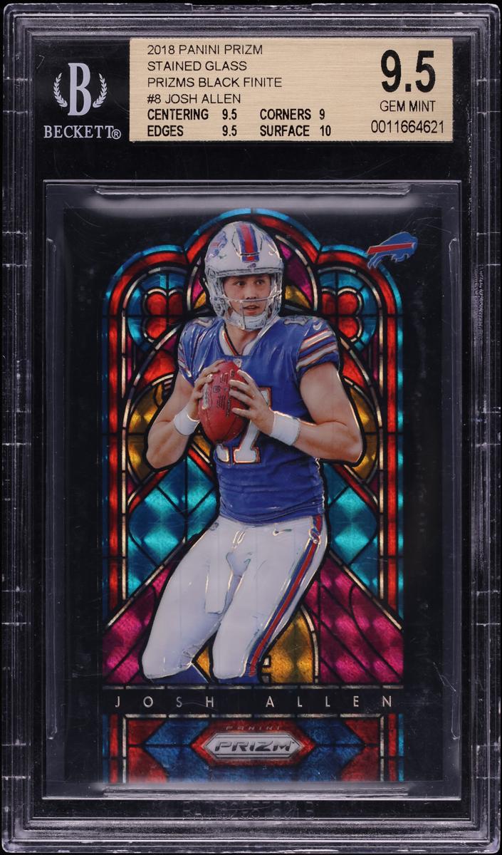2018 Panini Prizm Football Black Finite Josh Allen #8 PSA 9